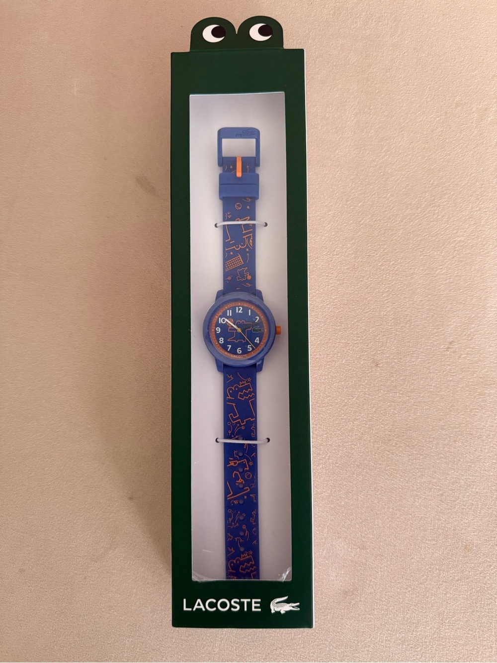 Lacoste Blue Watch with Orange Accents